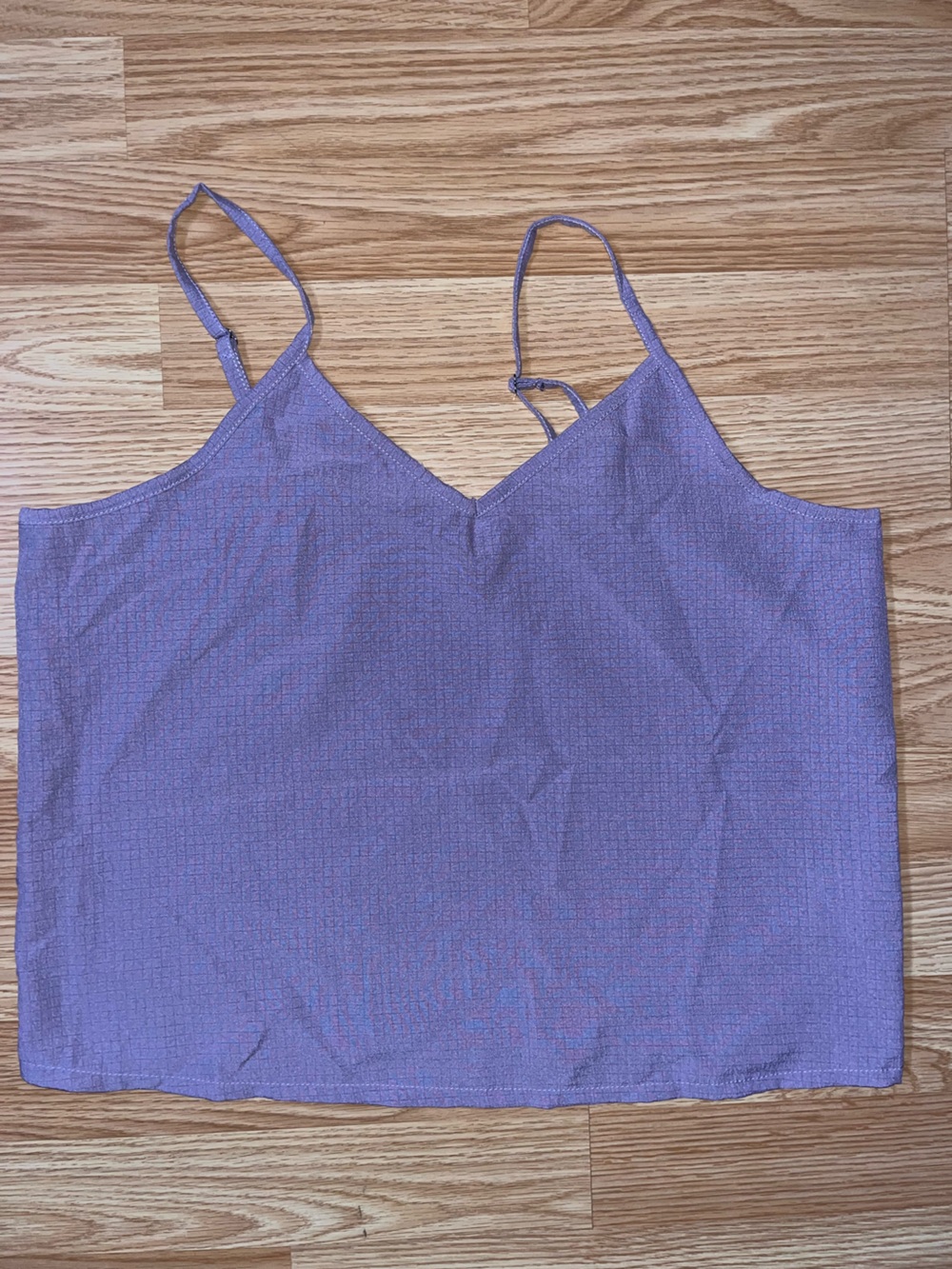 Purple Spaghetti Strap V-Neck Cami Top and Tulip Bottoms - Pyjama Set